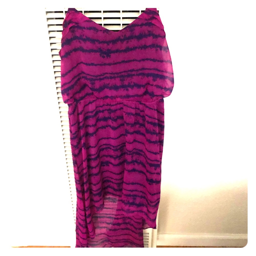 Fuscia-Purple spaghetti strap summer dress